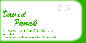 david panak business card